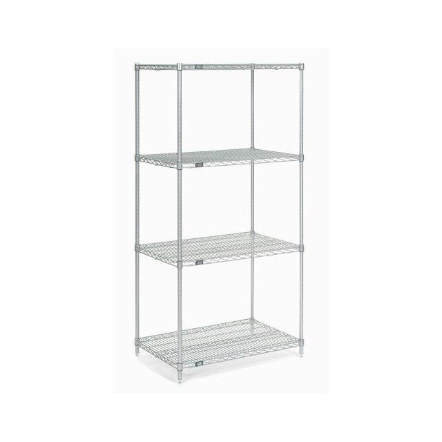 14307C WIRE SHELVING, 30"WX14"DX74"H