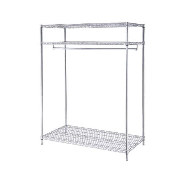 7501 3-SHELF GARMENT FLOOR RACK, 24"D