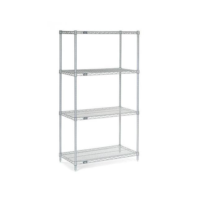12368C 4 TIER WIRE SHELVING STARTER UNI