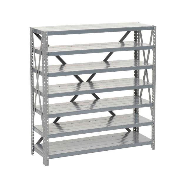 235036 OPEN STEEL SHELVING 7 SHELVES NO