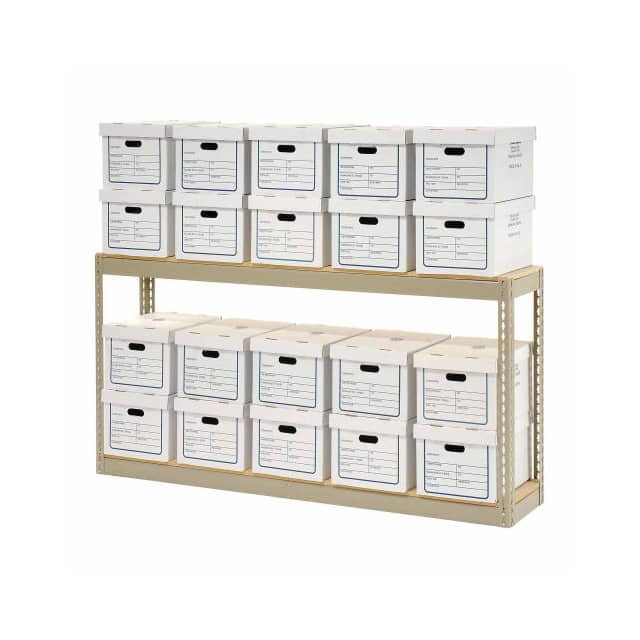 130158 RECORD STORAGE RACK W/20 BOXES,