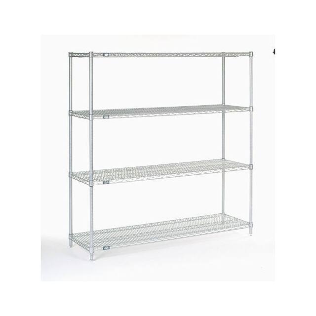 12488C 4 TIER WIRE SHELVING STARTER UNI