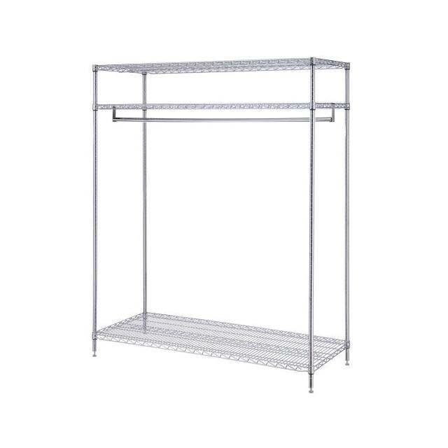 7504 3-SHELF GARMENT FLOOR RACK, 24"D