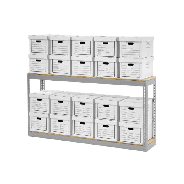 130154 RECORD STORAGE RACK W/20 BOXES,