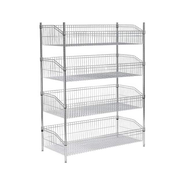 WB24366C (4) BASKET WIRE SHELF, 36"W X 24