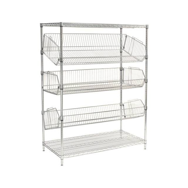 832201 5 SHELF ADJUSTABLE WIRE BIN RACK