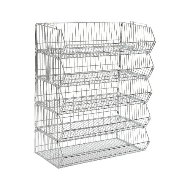 339027 STACKABLE WIRE STORAGE BIN RACK,