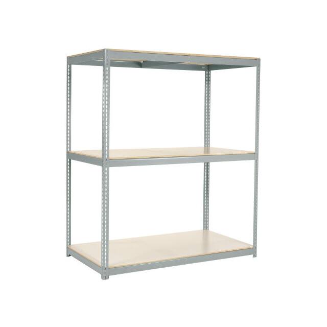 504636GY WIDE SPAN RACK W/3 SHELVES LAMIN