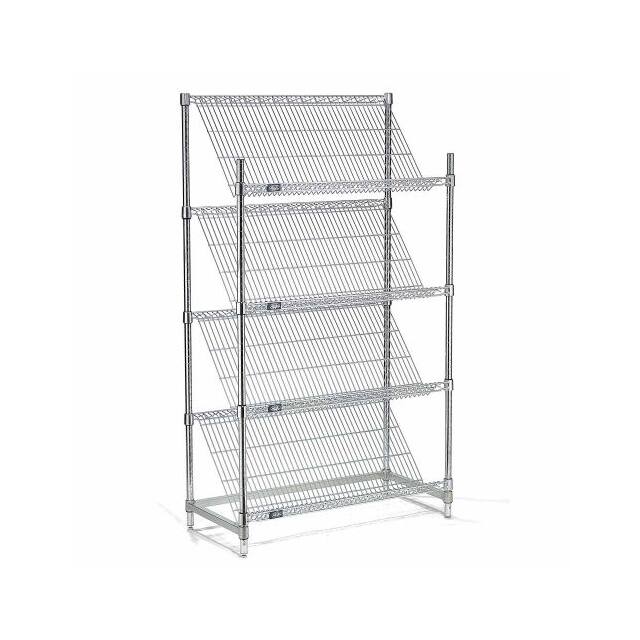 504101 SLANT WIRE SHELVING, 4 SHELVES,