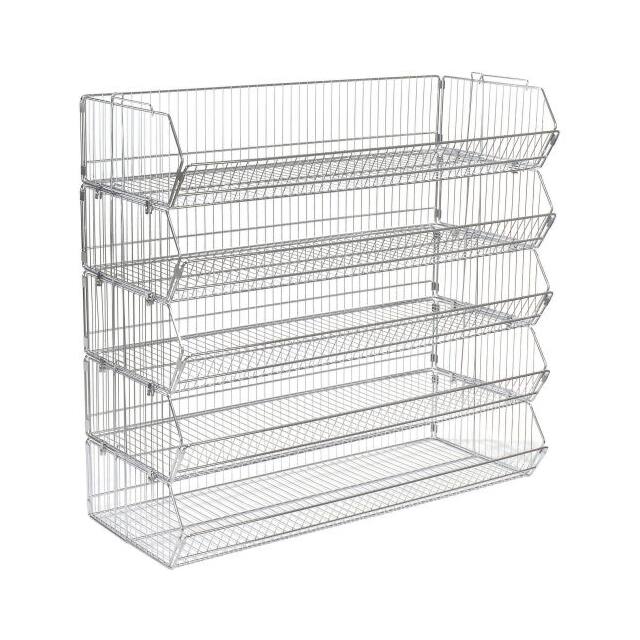 339028 STACKABLE WIRE STORAGE BIN RACK,