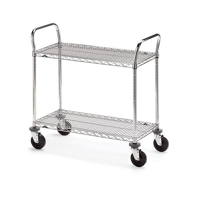 5450500 TWO-SHELF WIRE CARTS, 36"WX24"D