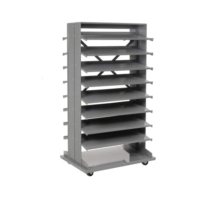 235216 MOBILE DOUBLE SIDED BIN RACK WIT