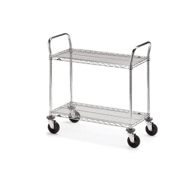 5450600 TWO-SHELF WIRE CARTS, 42"W X 24"