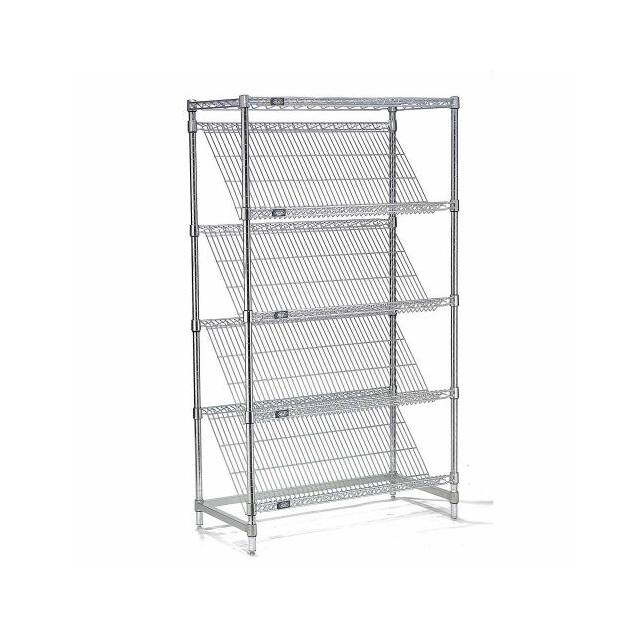 504132 SLANT WIRE SHELVING, 5 SHELVES,