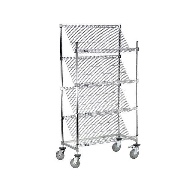 504105B SLANT WIRE SHELVING TRUCK, 4 SHE
