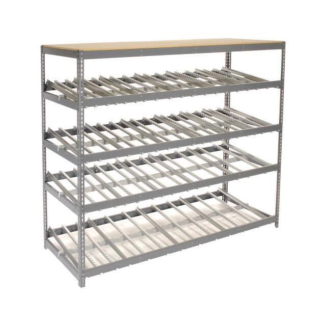 184055 4 LEVEL CARTON FLOW SHELVING, SI