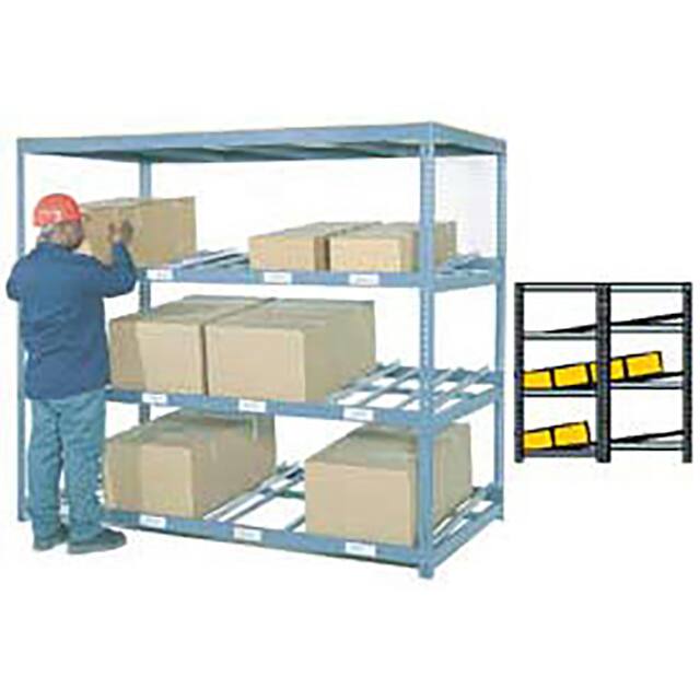 235393 5 LEVEL CARTON FLOW SHELVING, DO