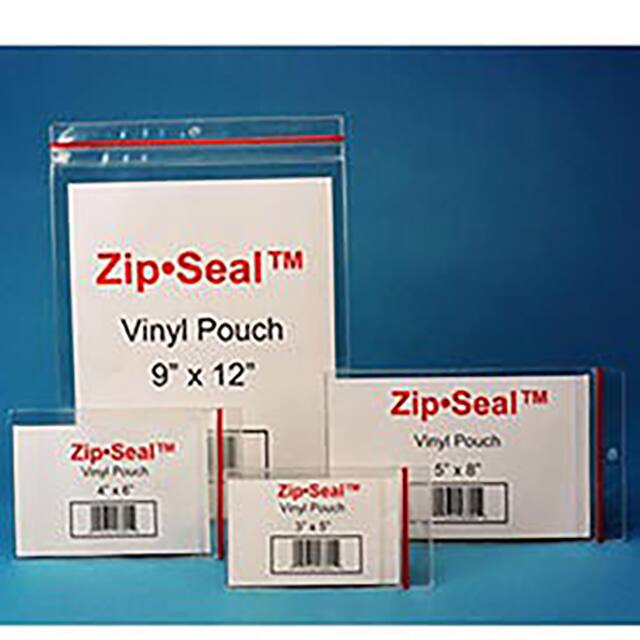 ZSA-912 ZIP SEAL VINYL POUCHES, 9X12", S