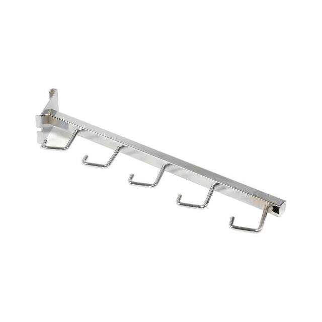 GW/5H 5 HOOK TOOL RAIL, STEEL, 16"L