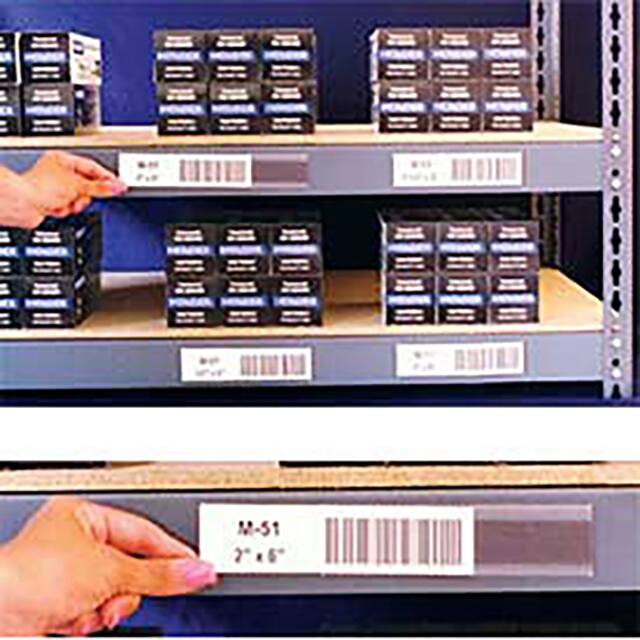 L-11 SELF ADHESIVE LABEL HOLDERS, 6"W