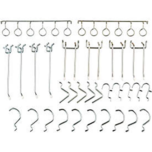 606968- 30 PIECE ASSORETED PEG HOOK SET,