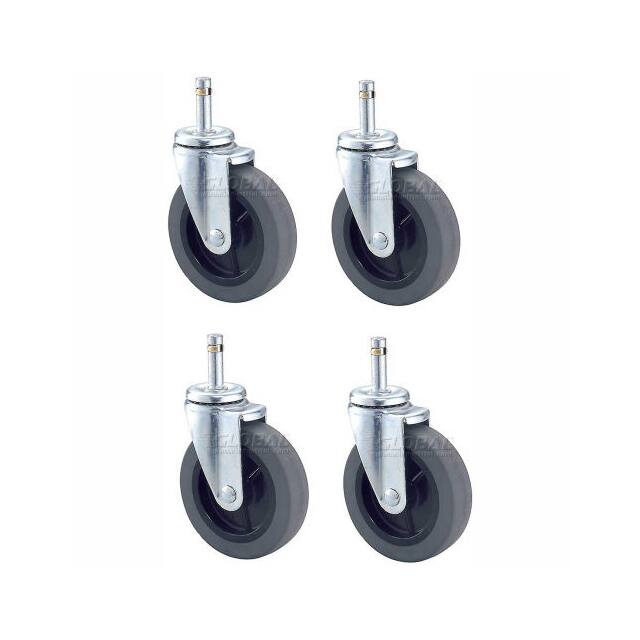 798806 4" SWIVEL STEM RUBBER CASTERS, 5
