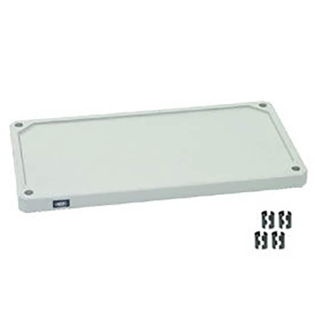 188128 SOLID PLASTIC SHELF W/CLIPS, 36"