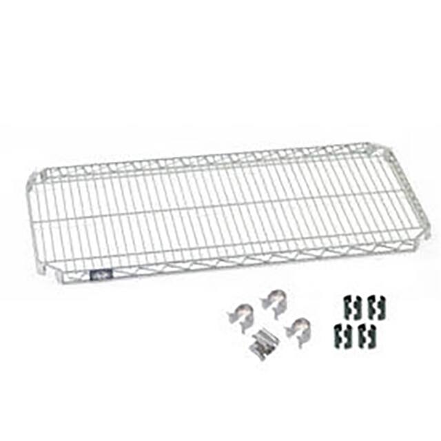 S1448AC QUICK ADJUST WIRE SHELF W/HOOKS