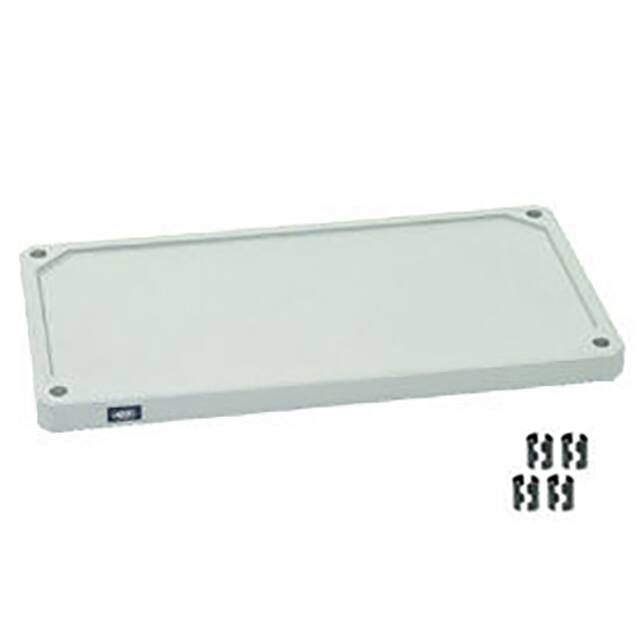 188129 SOLID PLASTIC SHELF W/CLIPS, 48"
