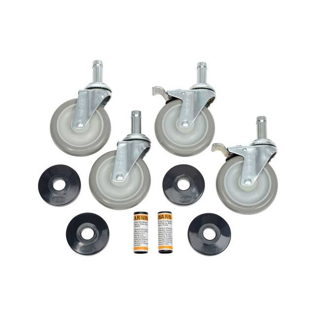 798677 STAINLESS STEEL STEM CASTERS, (4