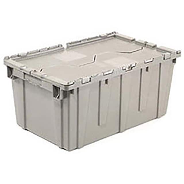 DC2717-12GRAY DISTRIBUTION CONTAINER W/HINGED
