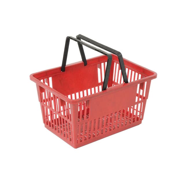 STANDARD-RD PLASTIC SHOPPING BASKET W/PLASTI