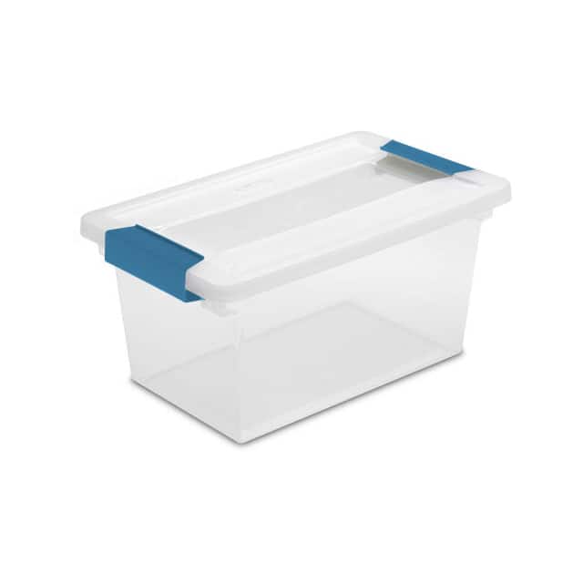 19628604 MEDIUM CLIP CLEAR STORAGE BOX W/