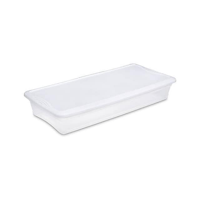 19608006 41 QUART CLEAR STORAGE TOTE W/WH
