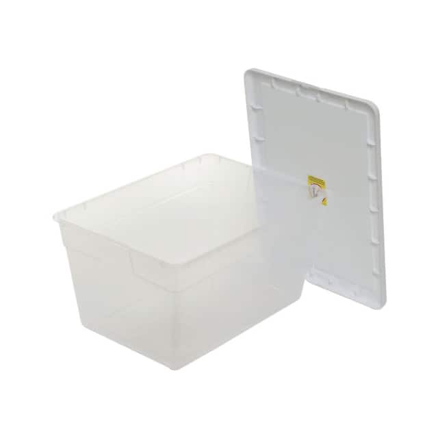 16598008 CLEAR STORAGE TOTE W/LID, 56 QUA