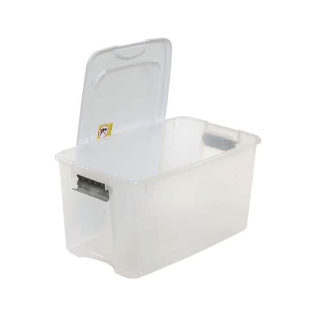 19889804 CLEAR STORAGE TOTE W/LID, 70 QUA