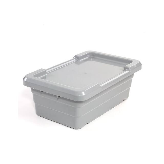 TUB2516-8GY CROSS STACK NEST TOTE TUB, 25-1/