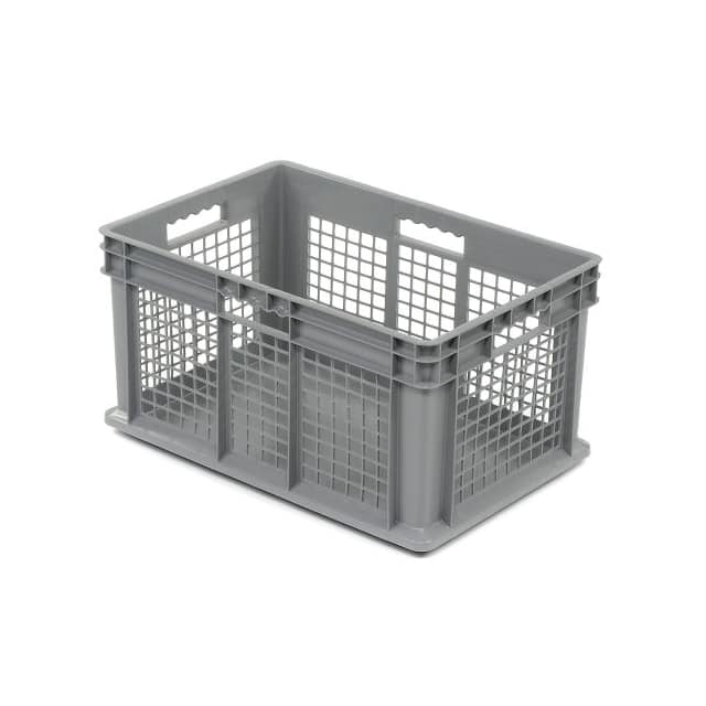 37672GREYGBL STRAIGHT-WALL CONTAINER, MESH SI