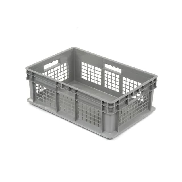 37678GREYGBL STRAIGHT-WALL CONTAINER, MESH SI