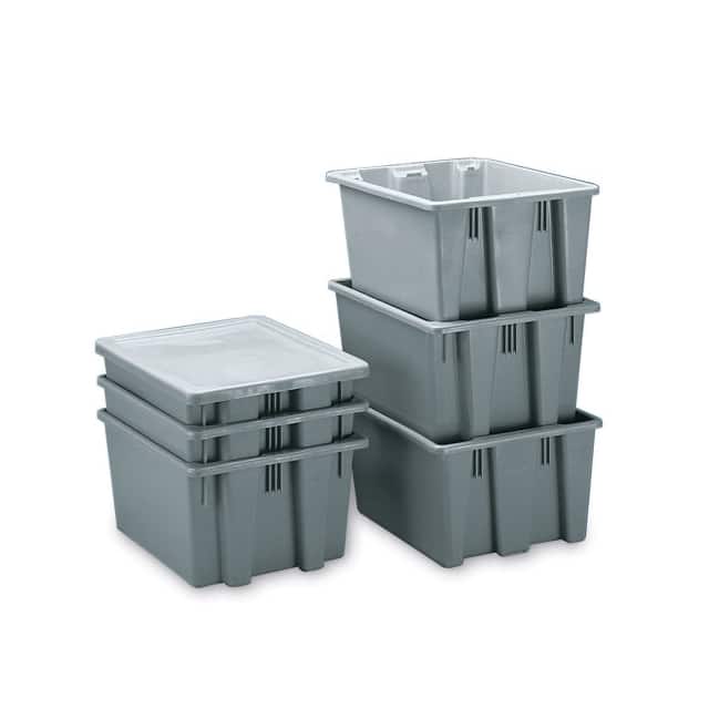 FG172200GRAY RUBBERMAID PALLETOTE BOX, 1.6 CA