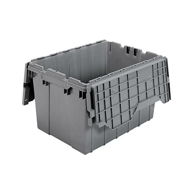 39120GREY AKRO-MILS ATTACHED LID TOTES, 21