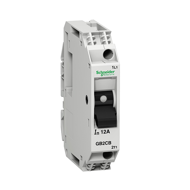 GB2CB08 The Schneider Electric GB2CB08 is a single-pole thermal magnetic circuit breaker designed for control circuit protection. It features a 3A current rating and DIN rail mounting.
