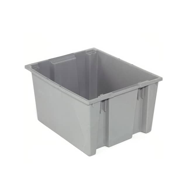 35300GREY STACK AND NEST TOTE BOX, 30X20X1