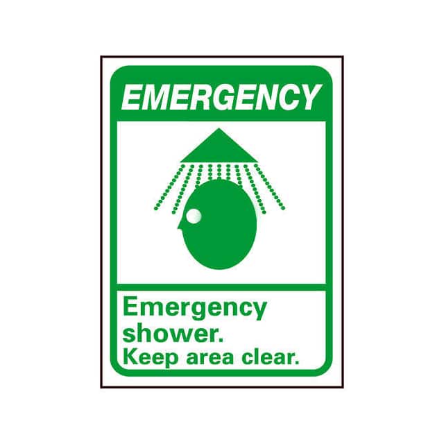 952824P EMERGENCY SHOWER SIGN- VINYL 7"W