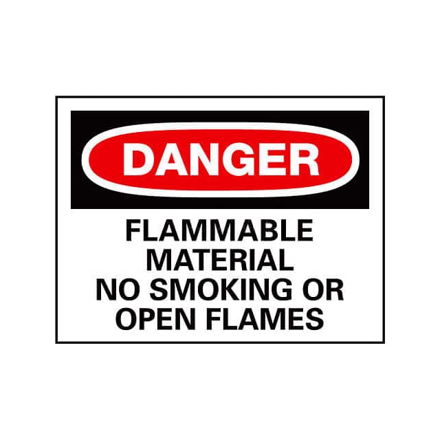D117AB DANGER FLAMMABLE MATERIAL SIGN