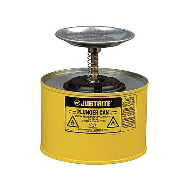 10218 JUSTRITE PLUNGER CAN, 2-QUART
