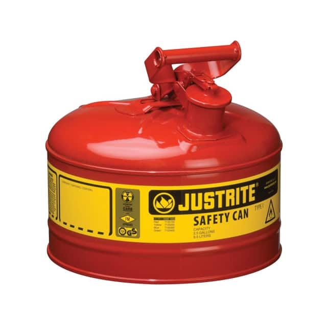 7125100 JUSTRITE SAFETY CAN TYPE I, 2-1/