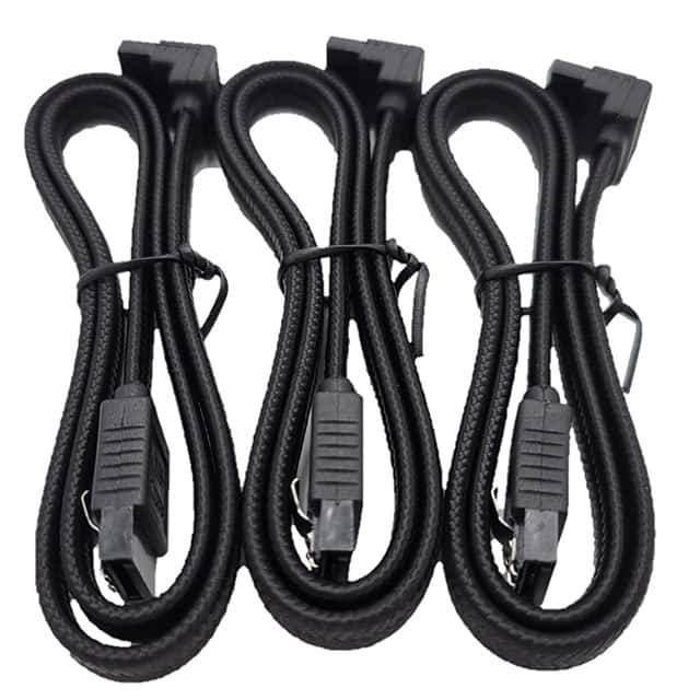 F03-20RASLBK-3 20" SATA3 Str/RA Cbl w/Lock 3PK