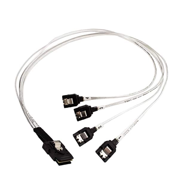 AMPH-874S-100 AMPHENOL MINISAS TO 4X SATA 1M