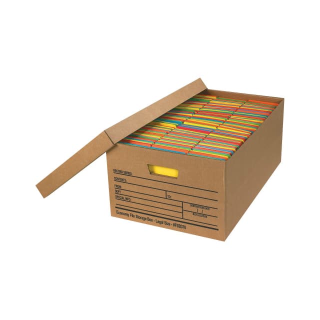 FSB370 ECONOMY FILE STORAGE BOX W/LID,